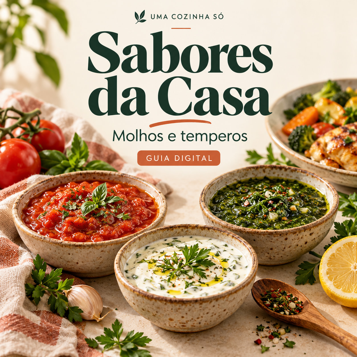Capa de Sabores da Casa — Molhos e temperos